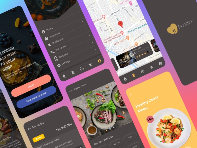 Food Delivery App UI pro product design ui uidesign ux uxdesign uxresearch