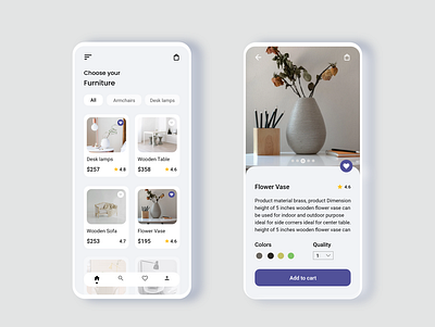 Furniture E Commerce App adobexd app app design ecommerce ecommerce app ecommerce design furniture app furniture design furniture store online shopping ui ui design ux