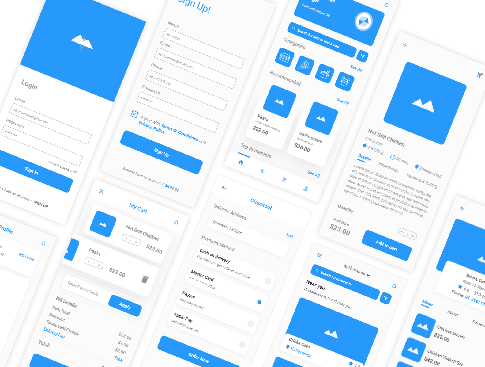 Food Ordering App Wireframe by Alish KC on Dribbble