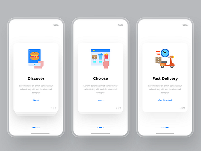 Food Delivery App On boarding Screen adobexd app app design ecommerce app ecommerce design food app design food delivery app onboarding onboarding screen onboarding ui ui ui design ux