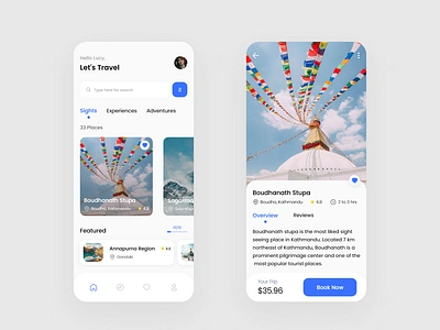 Travel Service App Design adobexd app app design booking booking app nepal nepali travel travel agency travel app travel booking travelling ui ui design