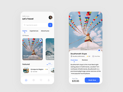 Travel Service App Design