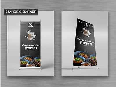 Standing Banner Desing for Ad at Lacasa Coffeeshop