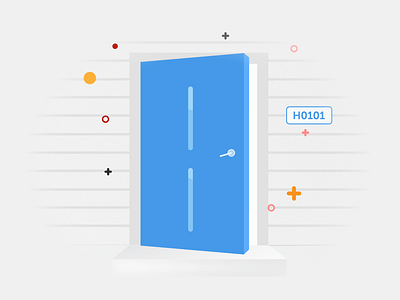 Door illustration design illustration rebound vector