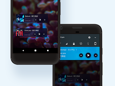 Music player widget android mobile sketch ui widget