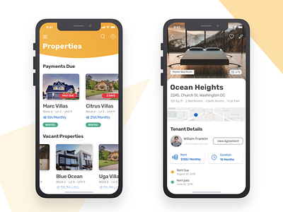 Property rental management app app mobile ui uiux