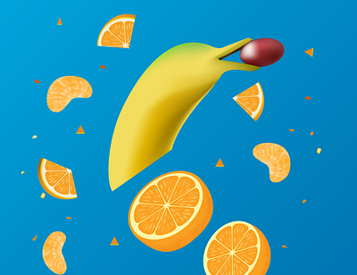 3d realistic vector slices of fresh orange and grape absrtact ad design art branding delicious design graphic design illustration logo retro social media ad ui vector