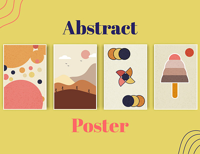 Abstract Art Poster absrtact ai art retro trend