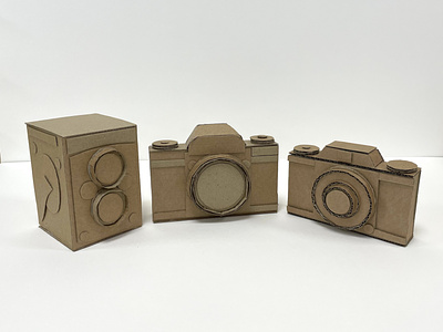 Cardboard Cameras art camera cameras cardboard contemporarydesign design graphicdesign illustration