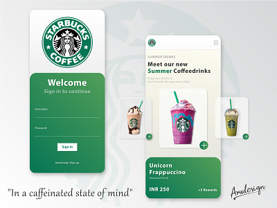 Starbucks Mobile App app branding design mobile app design mobile ui design ui ui design ux