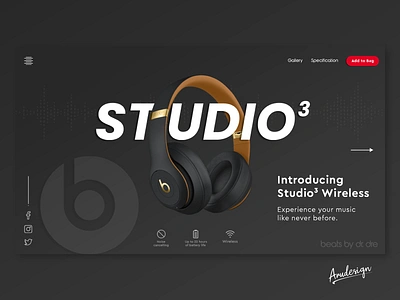 Beats by dr. dre branding design product ui ui design ux webdesign website design