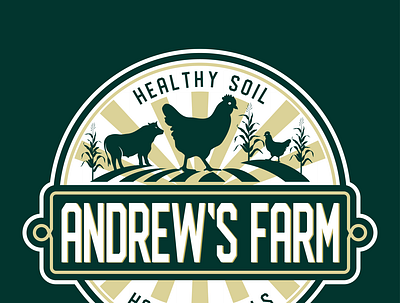 Andrews Farm logo agriculture logo emblem logo