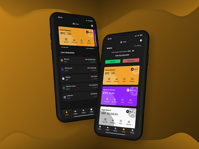 Cryptocurrency Market Mobile Application bitcoin cryptocurrency market dogecoin mobile application ui design ux design