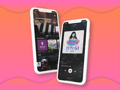 Music Streaming Mobile Application bitcoin chart cryptocurrency market design dogecoin illustration light mobile application music pink streaming ui design ux design