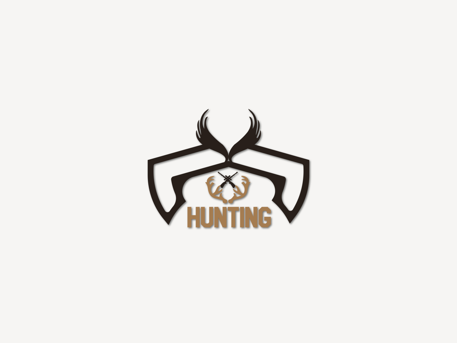 clean hunting logo design by Md. Sabirin Rahaman on Dribbble