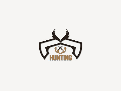 clean hunting logo design