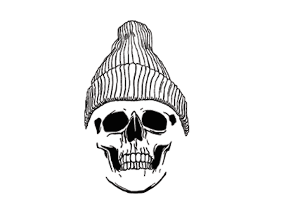 Skull beanie black and white digital drawing drawing illustration photoshop drawing photoshop illustration skull skull drawing skull illustration toque