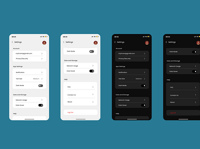 Settings 007 @dailyui dailyui darkmode product design settings settings page settings ui ui