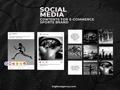 Social Media. Content Creation for Sports Brand (e-commerce) bigboxagency branding content creation content strategy digital marketing graphicdesign marketing ppc smm social media social media marketing
