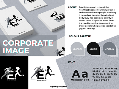 Corporate Image for sports business (e-commerce) bigboxagency brand identity brandbook branding branding and identity corporate identity corporate image design digital marketing e commerce logo online marketing