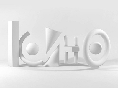 Whitypography cinema 4d typography white