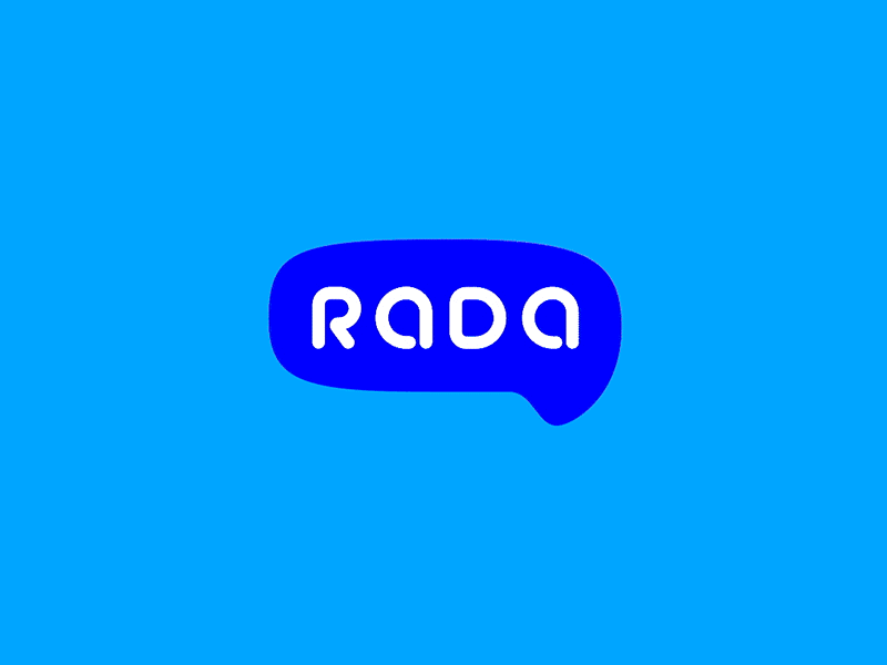 "RADA" logo animation animation branding design logo vector