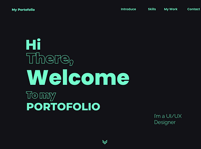 My home page UI/UX Designer