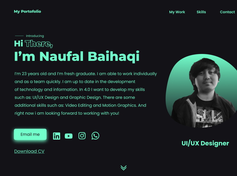 Portofolio CV NaufalBaihaqi by Naufal Baihaqi on Dribbble