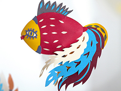 Fish craft fish garland paper toy
