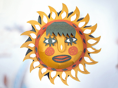 Sun craft garland paper sun toy