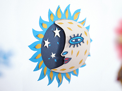 Moon craft garland moon paper toy