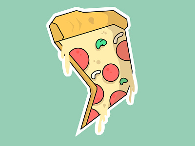 Drippin' Pizza colors foodie illustration pizza vector