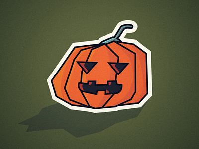 Jack Off Lantern green illustration orange pumpkin vector