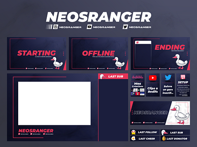 Duck Overlay branding design graphic design illustration overlay stream stream overlay streamer streaming twitch twitch overlay