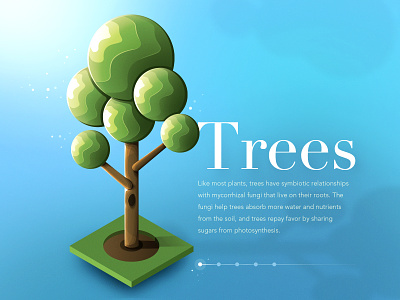 Isometric tree UI concept blue design game ui illustration illustrator isometric isometric illustration photoshop tree trees ui ui design vector