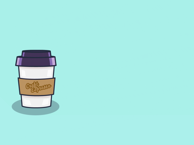 Coffee Cup Drop after effects blue coffee coffee cup cute illustration motion design motion graphic space