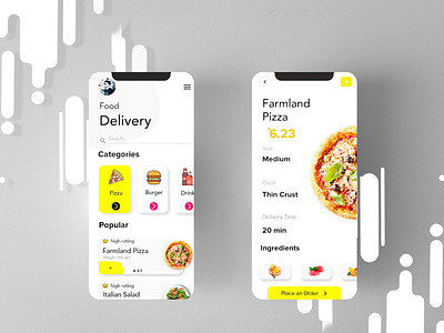 Food Delivery App UI app appdesigner branding design illustrator prototype typography ui ui design ux uxdesign