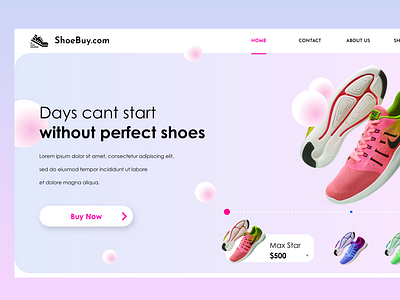 Shoe Brand Web Design