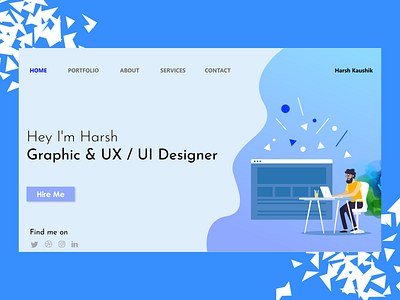 Portfolio Web Design adobexd advertising appdesigner branding figma graphic prototype ui ui design ux