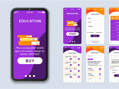 Mobile App UI app graphic graphic design illustration typography ui ux vector