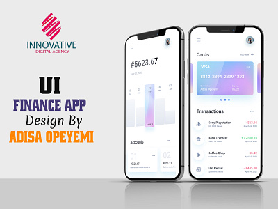 Finance Mobile App UI app design graphic graphic design illustration instagram post typography ui ux web