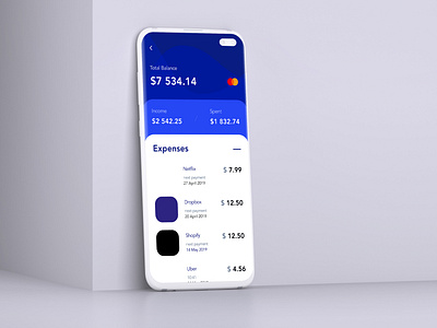 Finance Dashboard Mobile App UI