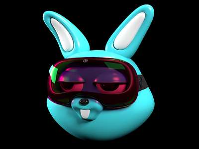 Bunny in goggles