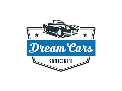 Santorini Dream Cars branding design illustration logo vector