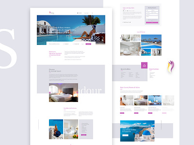 Splendour Resort Santorini design graphic design hotel minimal travel ui ui ux uidesign user experience user interface ux web web design website website design wordpress