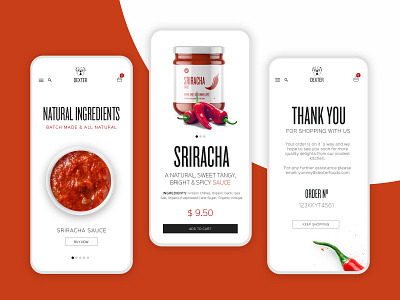 DEXTER FOODS branding design ecommerce food food and drink minimal shopify typography ui user experience web webdesign website