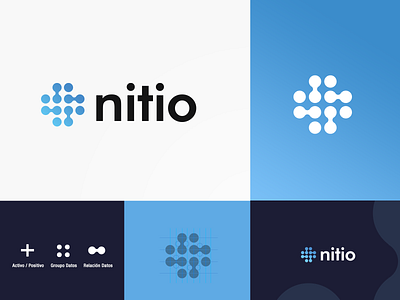 nitio branding design flat illustrator logo minimal startup typography ui web website wordpress