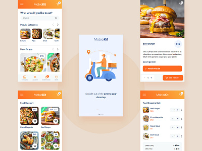 mobiokit food delivery design mobile app design mobile design mobile html template mobile menu mobile template mobile web app mobile website