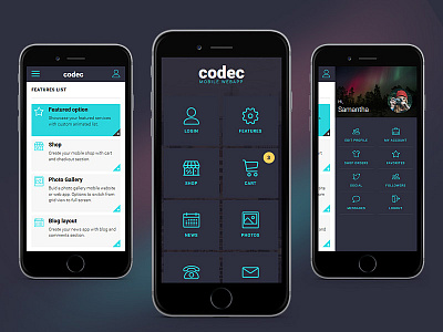 Codec Mobile mobile app design mobile css template mobile html template mobile template mobile web app premium mobile design