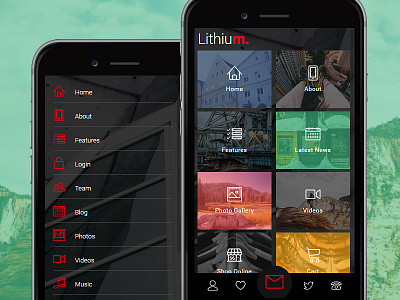 Lithium Mobile mobile app design mobile design mobile template